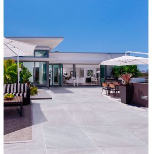 Porcelanato Para Piso Y Pared Estilo Piedra Uso Exterior Montana Adz 80x80 Blanco