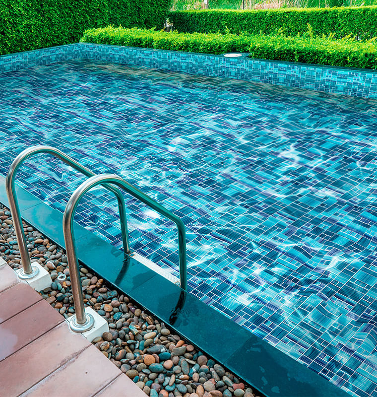 Decorados Para Pared  Estilo Mosaico Para Piscinas  Acuarella 30x30 Azul