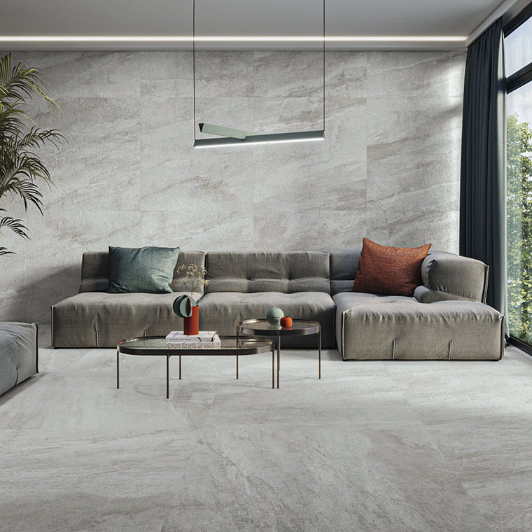 Porcelanato Para Piso Y Pared Estilo Cemento Astra 120x120 Perla