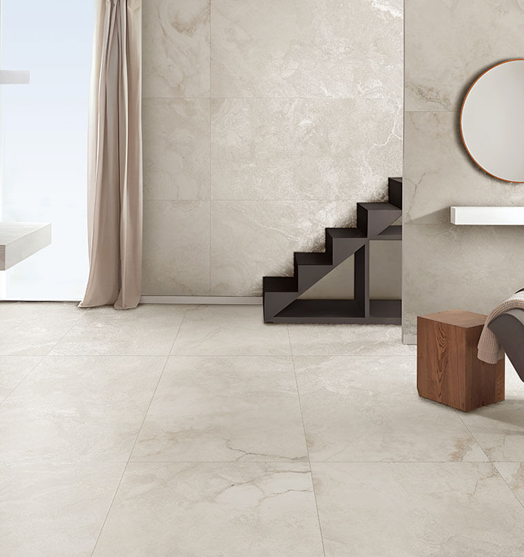 Porcelanato Para Piso Y Pared Estilo Mármol Eden Rock 80x160 Crema