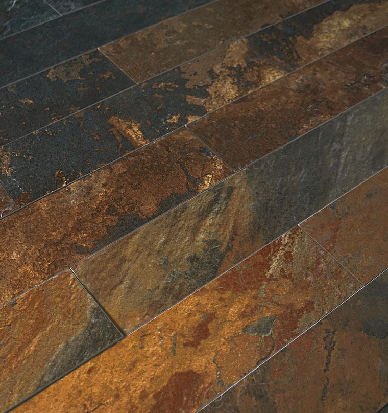 Porcelanato Para Piso Y Pared Estilo Piedra Metastone 10x120 Óxido
