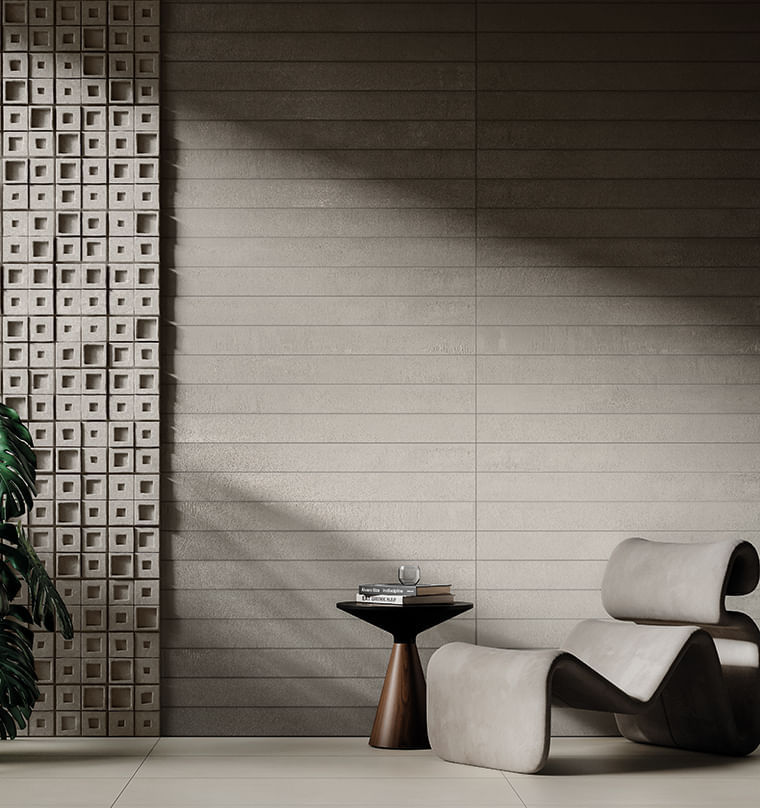 Porcelanato Para Piso Y Pared Estilo Cemento Creta Ash 11x120 Gris