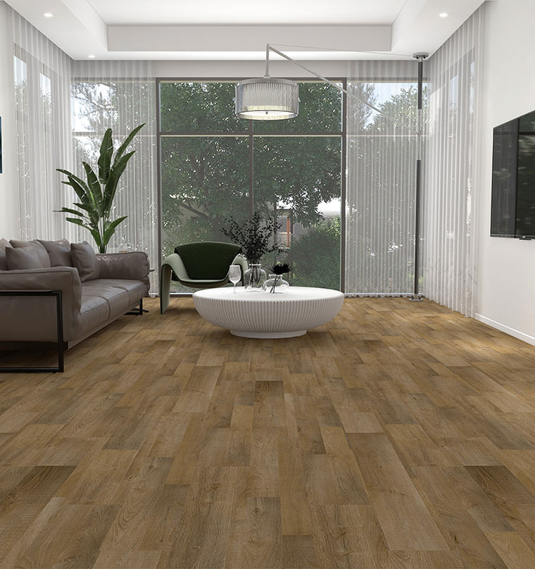 Vinílico Para Piso Estilo Madera SPC Lumber Café