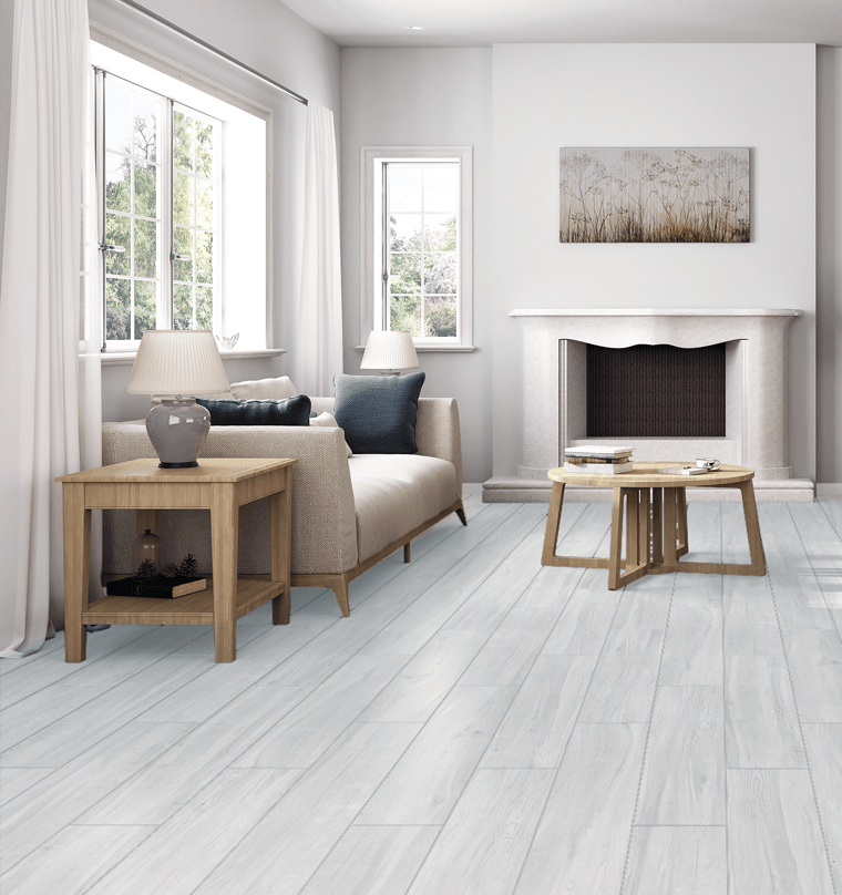 Porcelanato Para Piso Y Pared Estilo Madera Evie Inout 23x120 Blanco
