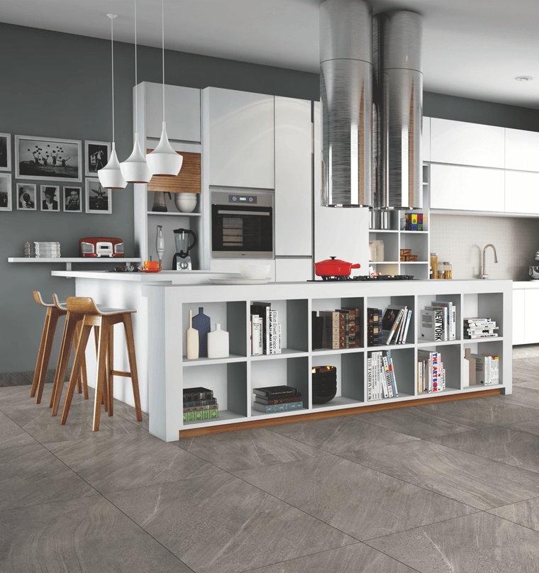 Porcelanato Para Piso Y Pared Estilo Piedra Uso Exterior Pietra Serena ADZ 60x60 Gris