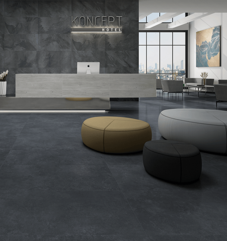 Porcelanato Para Piso Y Pared Estilo Cemento K-Koncept-Sb 60x60 Gris