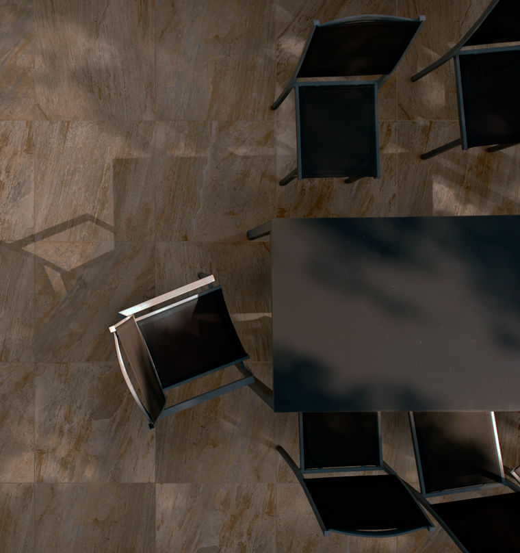 Cerámica Para Piso Estilo Piedra Slate Sand 68x68 Arena